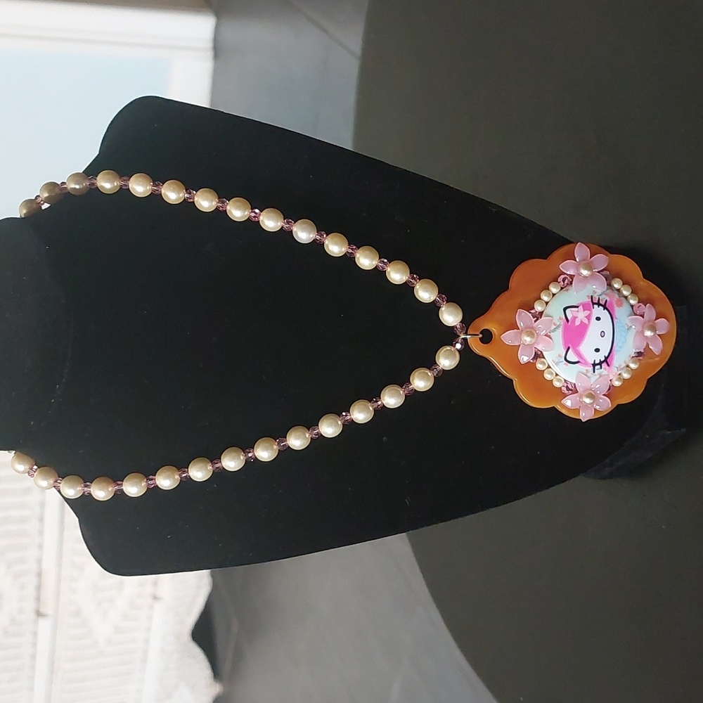 Tarina Tarantino Hello Kitty Cherry Blossom Pearl Necklace